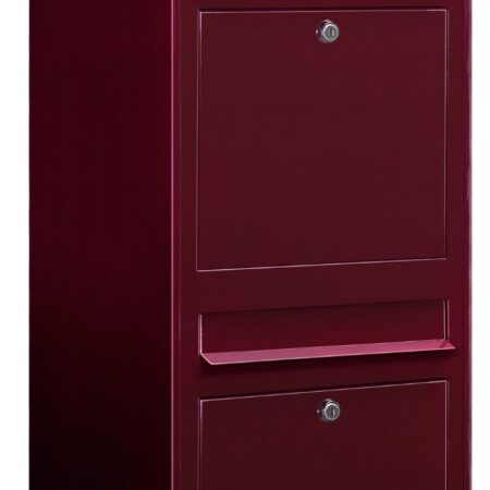 Bobi Duo wandbrievenbus staal - bordeauxrood | Bobi
