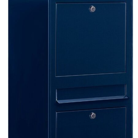 Bobi Duo wandbrievenbus staal - donkerblauw | Bobi