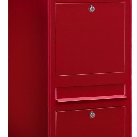 Bobi Duo wandbrievenbus staal - helderrood | Bobi
