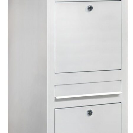 Bobi Duo wandbrievenbus staal - wit | Bobi