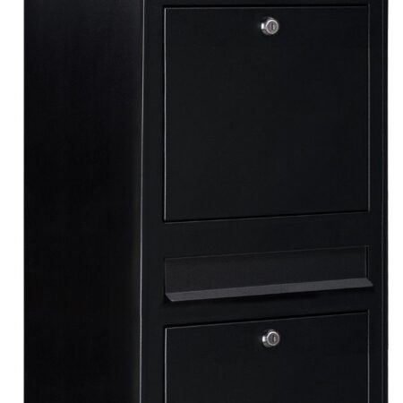 Bobi Duo wandbrievenbus staal - zwart | Bobi