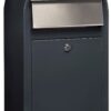Bobi Grande S (slim) wandbrievenbus staal - antracietgrijs | Bobi