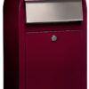Bobi Grande S (slim) wandbrievenbus staal - bordeauxrood | Bobi