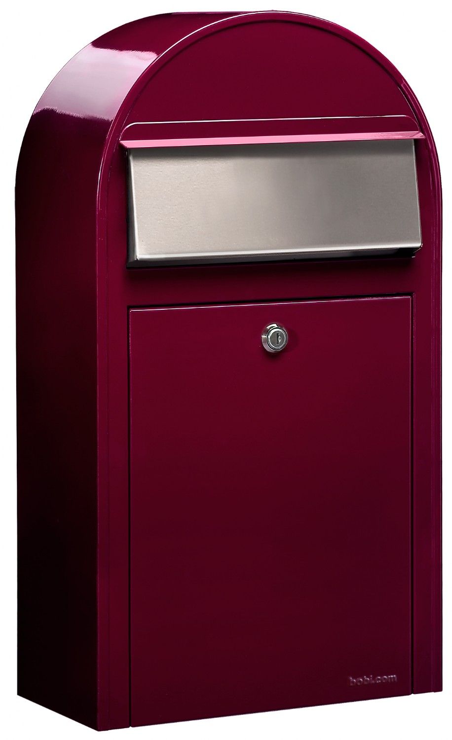 Bobi Grande S (slim) wandbrievenbus staal - bordeauxrood | Bobi
