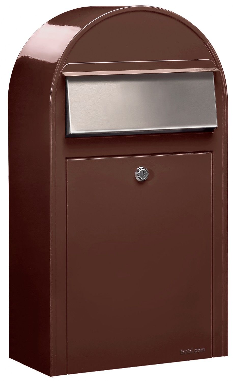 Bobi Grande S (slim) wandbrievenbus staal - donkerbruin | Bobi