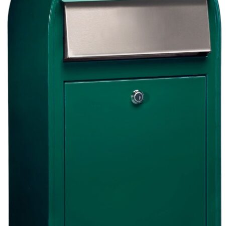 Bobi Grande S (slim) wandbrievenbus staal - donkergroen | Bobi