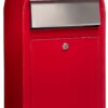 Bobi Grande S (slim) wandbrievenbus staal - helderrood | Bobi