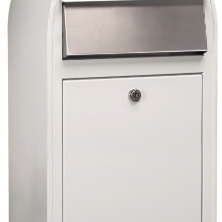 Bobi Grande S (slim) wandbrievenbus staal - wit | Bobi