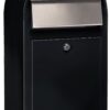 Bobi Grande S (slim) wandbrievenbus staal - zwart | Bobi