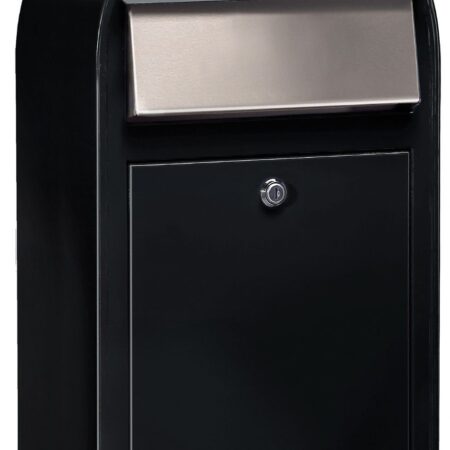 Bobi Grande S (slim) wandbrievenbus staal - zwart | Bobi