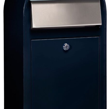 Bobi Grande S (slim) wandbrievenbus staal - zwartblauw | Bobi