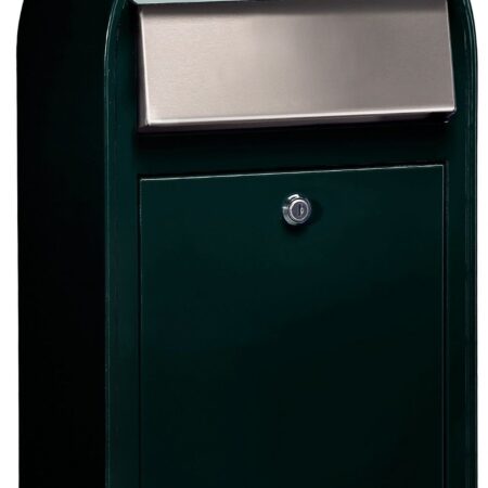 Bobi Grande S (slim) wandbrievenbus staal - zwartgroen | Bobi