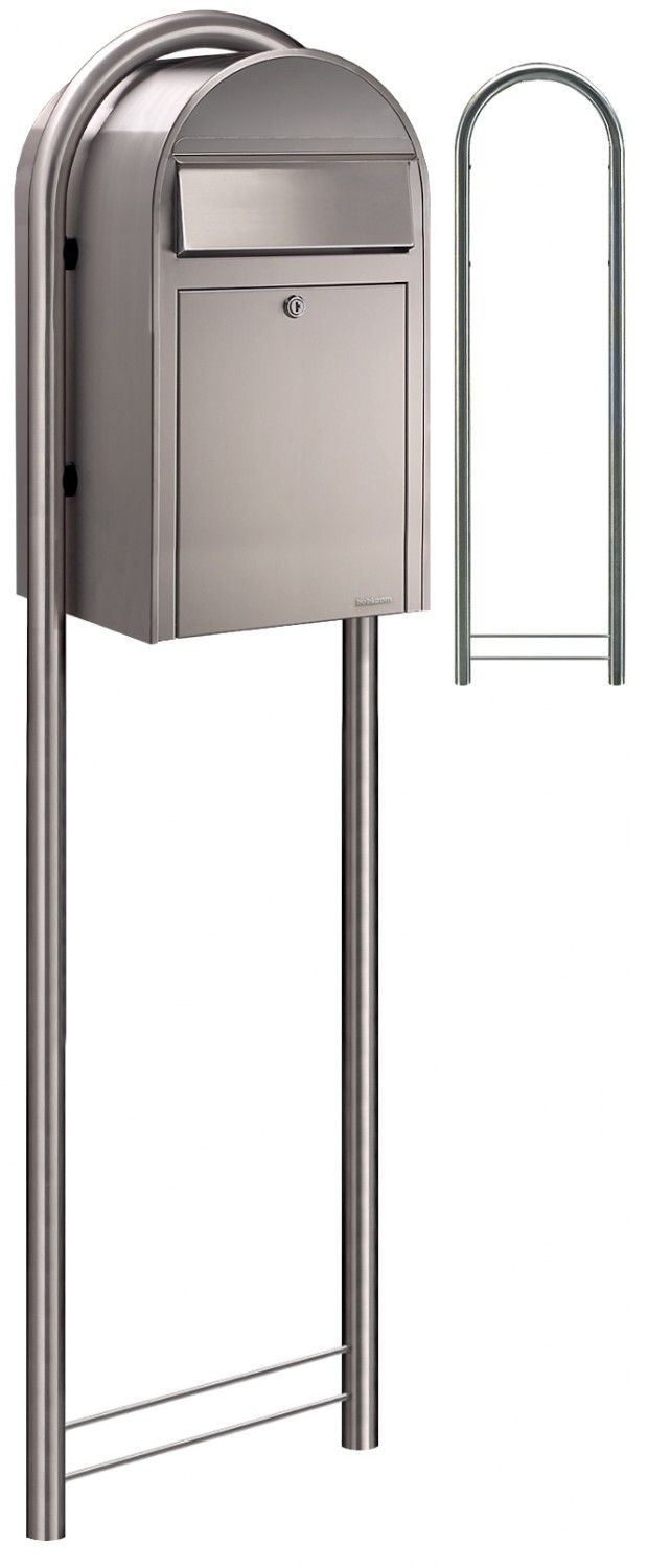 Bobi Grande brievenbus en Round statief - RVS | Bobi