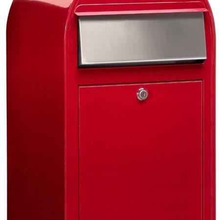 Bobi Grande wandbrievenbus staal - helderrood | Bobi