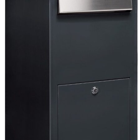 Bobi Jumbo wandbrievenbus staal - antracietgrijs | Bobi