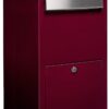 Bobi Jumbo wandbrievenbus staal - bordeauxrood | Bobi