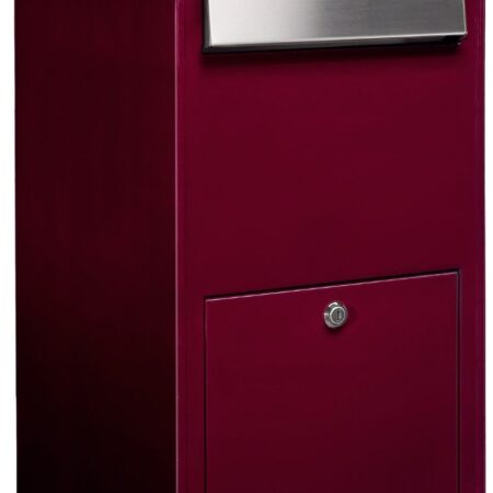 Bobi Jumbo wandbrievenbus staal - bordeauxrood | Bobi