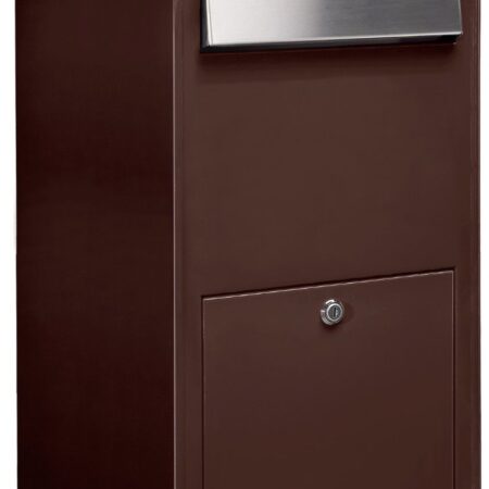 Bobi Jumbo wandbrievenbus staal - donkerbruin | Bobi