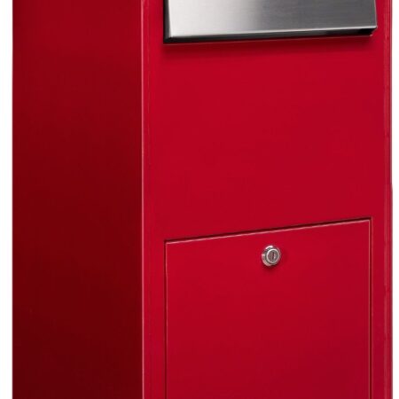 Bobi Jumbo wandbrievenbus staal - helderrood | Bobi