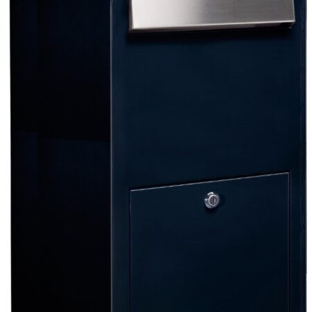 Bobi Jumbo wandbrievenbus staal - zwartblauw | Bobi