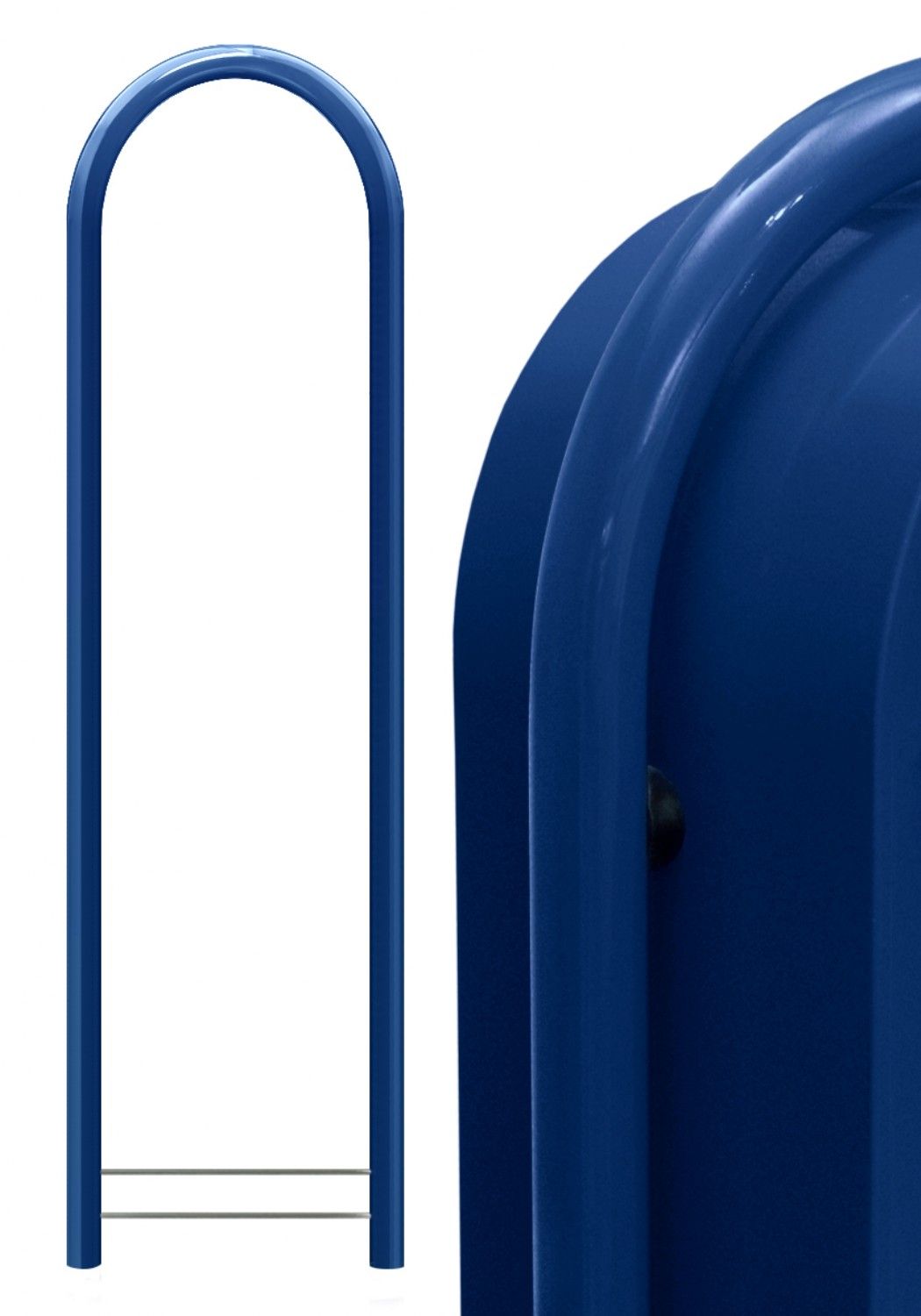 Bobi Round brievenbus statief staal - donkerblauw | Bobi