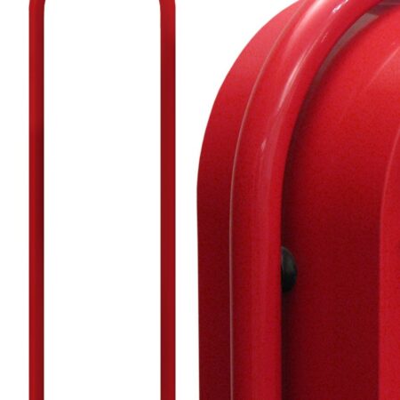 Bobi Round brievenbus statief staal - helderrood | Bobi