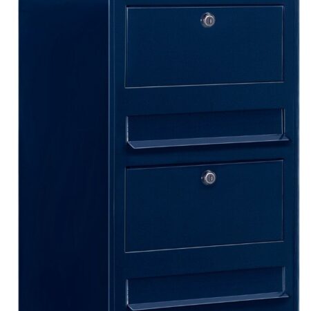 Bobi Trio wandbrievenbus staal - donkerblauw | Bobi