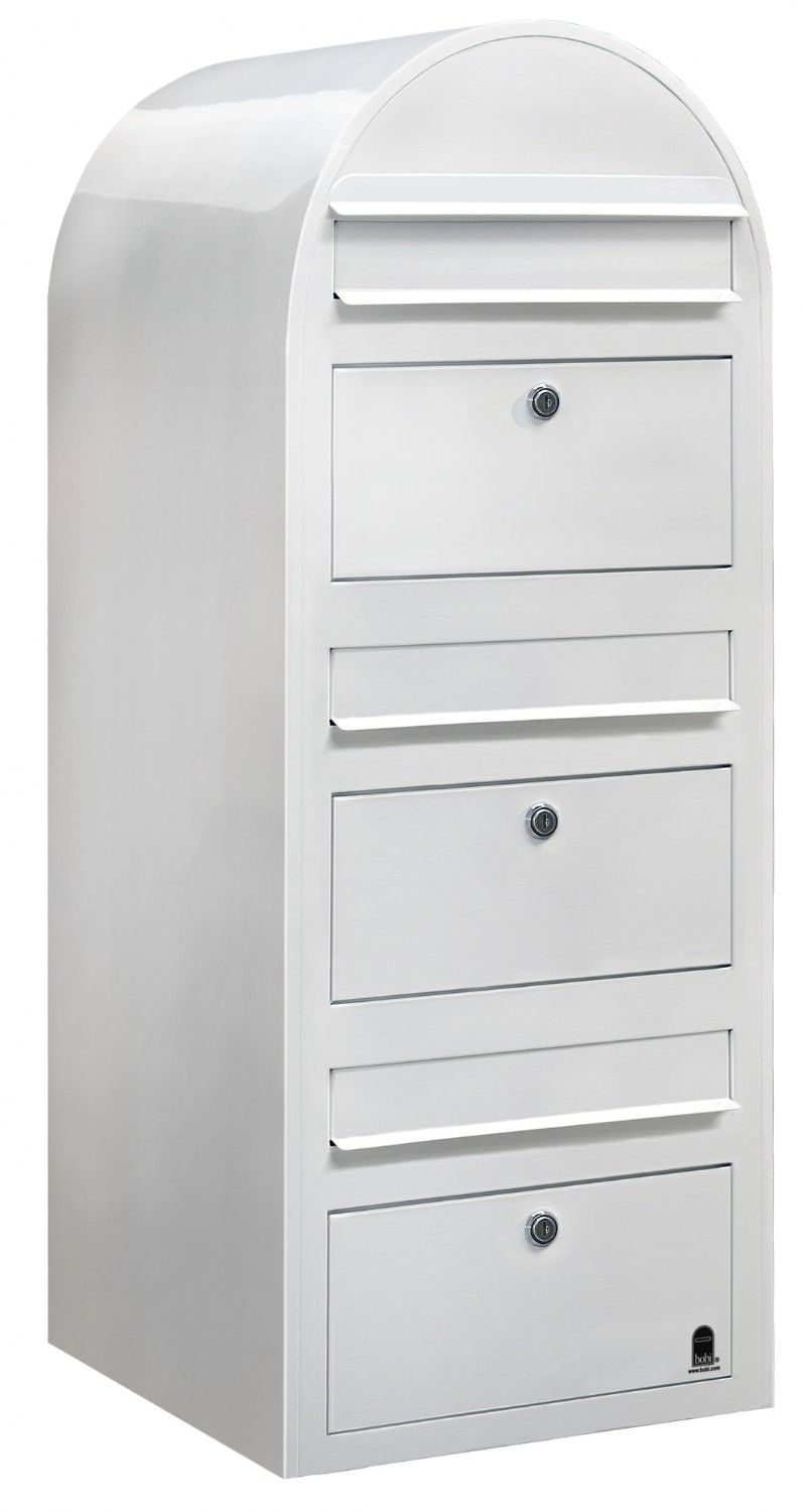 Bobi Trio wandbrievenbus staal - wit | Bobi
