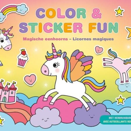 Boek Color & Sticker Fun Magische Eenhoorns (vanaf 3 jaar) | Deltas
