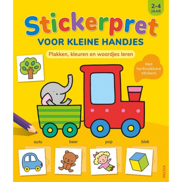 Boek stickerpret kleine handjes (2-4 jaar) | Deltas