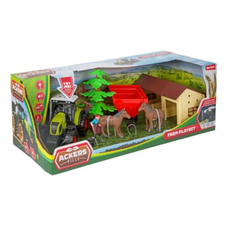 Boerderij Set Stal + Tractor 7 Delig Licht+ Geluid | Toi Toys