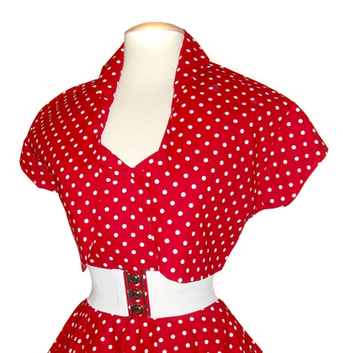 Bolero Dots Red -XL | 36% korting | Vivien of Holloway