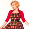 Bolero Ponte Red Longsleeve-XXXXL | 31% korting | Pinup Couture
