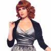 Bolero Stretch Velvet Black-XXL | Pinup Couture