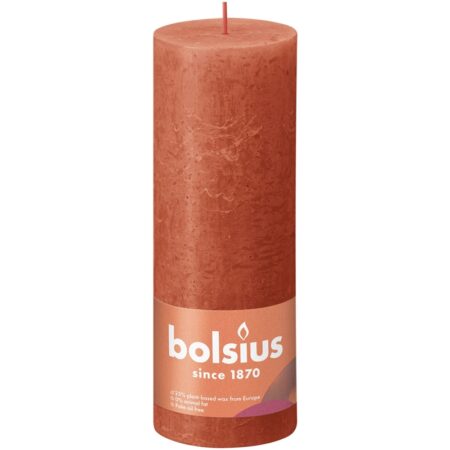 Bolsius Rustiek stompkaars 190/68 Oranje | Bolsius