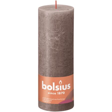 Bolsius Rustiek stompkaars 190/68 Taupe | Bolsius