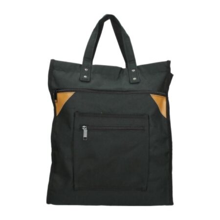 Boodschappentas zwart robuust canvas | Merkloos