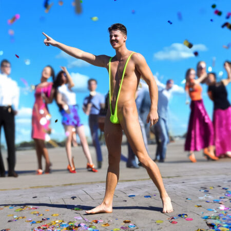 Borat Mankini - One Size Fits All - Hilarisch Heren Feestkostuum | MikaMax