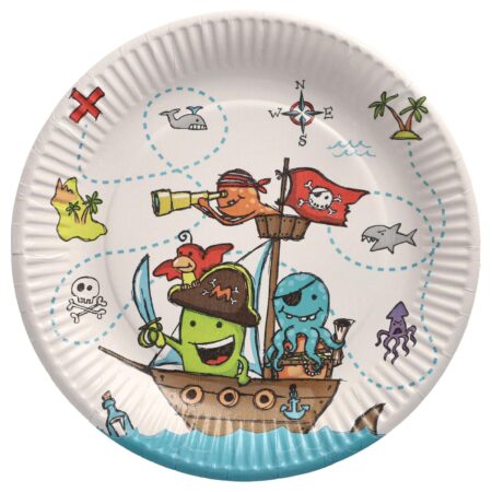Borden Pirate Crew karton Ø23cm | Papstar