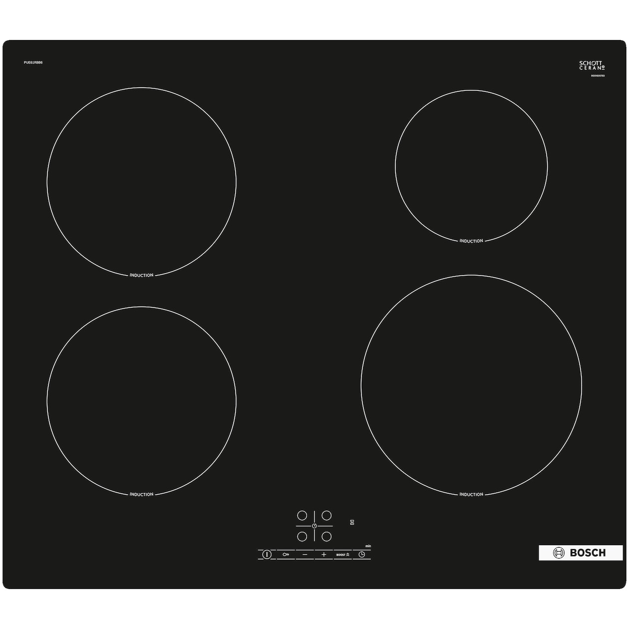 Bosch PUE61RBB6E Inductie kookplaat Zwart | Bosch