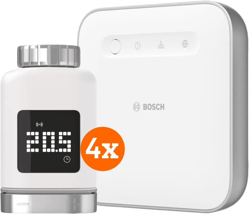 Bosch Slimme Radiatorknop 2 4-Pack + Smart Home Controller 2