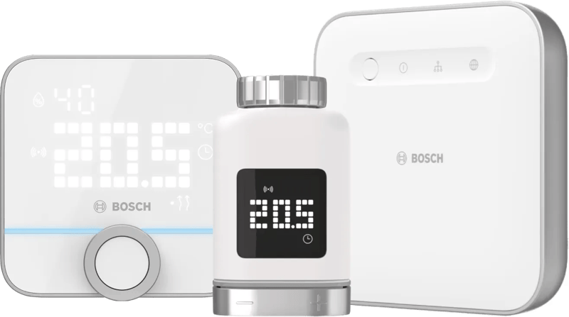 Bosch Slimme Radiatorknop + Slimme Kamerthermostaat 230V + Smart Home Controller
