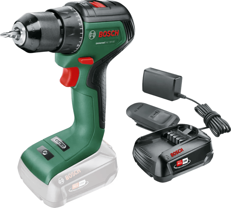 Bosch UniversalDrill 18V-60 + POWER FOR ALL 18V 2