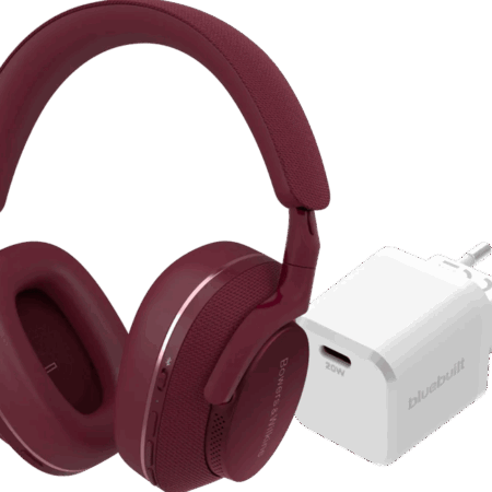 Bowers & Wilkins Px7 S2e Rood + BlueBuilt Power Delivery Oplader met Usb C Poort 20W Wit