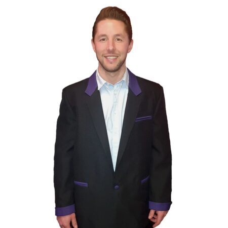 Box Jacket Black / Purple-54 (NL) / 44 (UK) | 14% korting | Fiftiesstore