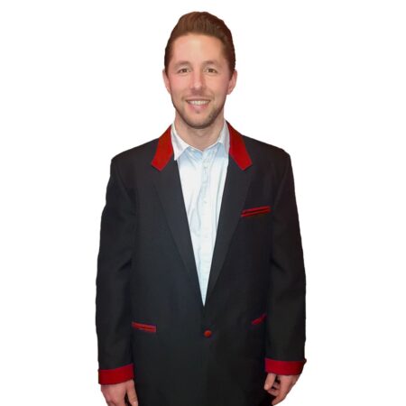 Box Jacket Black / Red-56 | 43% korting | Fiftiesstore