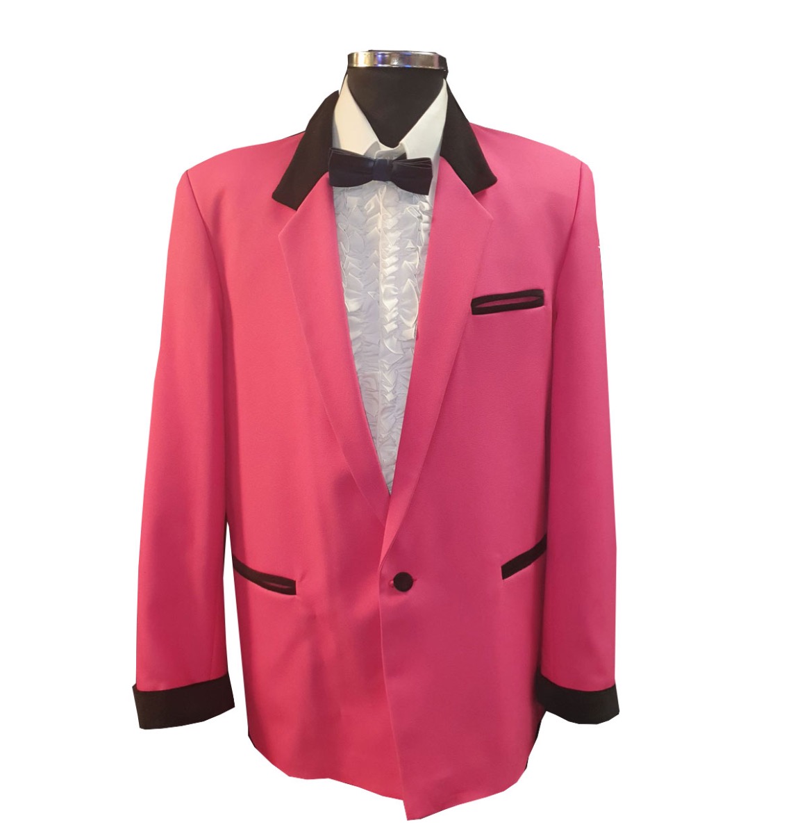 Box Jacket Fuchsia / Black Velvet-50 | 18% korting | Fiftiesstore