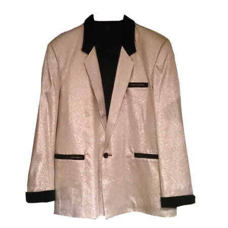 Box Jacket White Gold Lame / Black Velvet-56 (NL) / 46 (UK) | 43% korting | Fiftiesstore