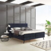Boxspring 'Nora' kleur donkerblauw - 140 x 200 cm | Sohome