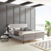 Boxspring 'Nora' kleur grijs - 140 x 200 cm | Sohome